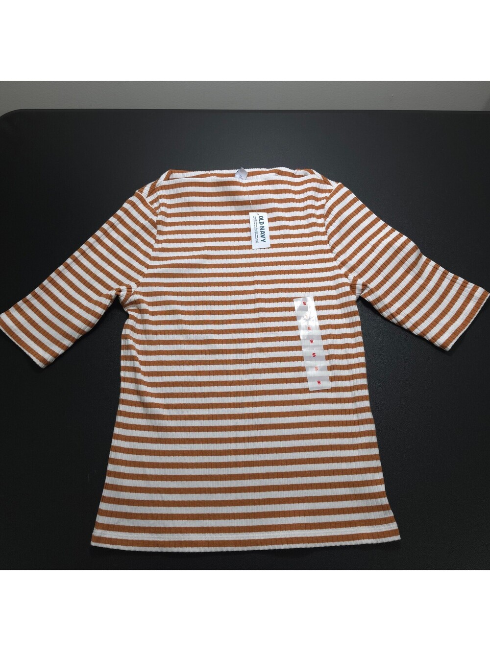Old Navy Women's Striped Ribbed Short Sleeve Top Size Small